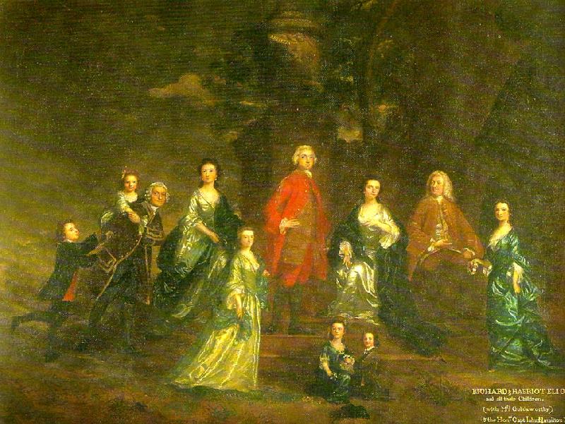 Sir Joshua Reynolds the eliot family china oil painting image